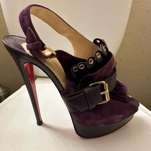 Vintage Christian Louboutin Purple Heels